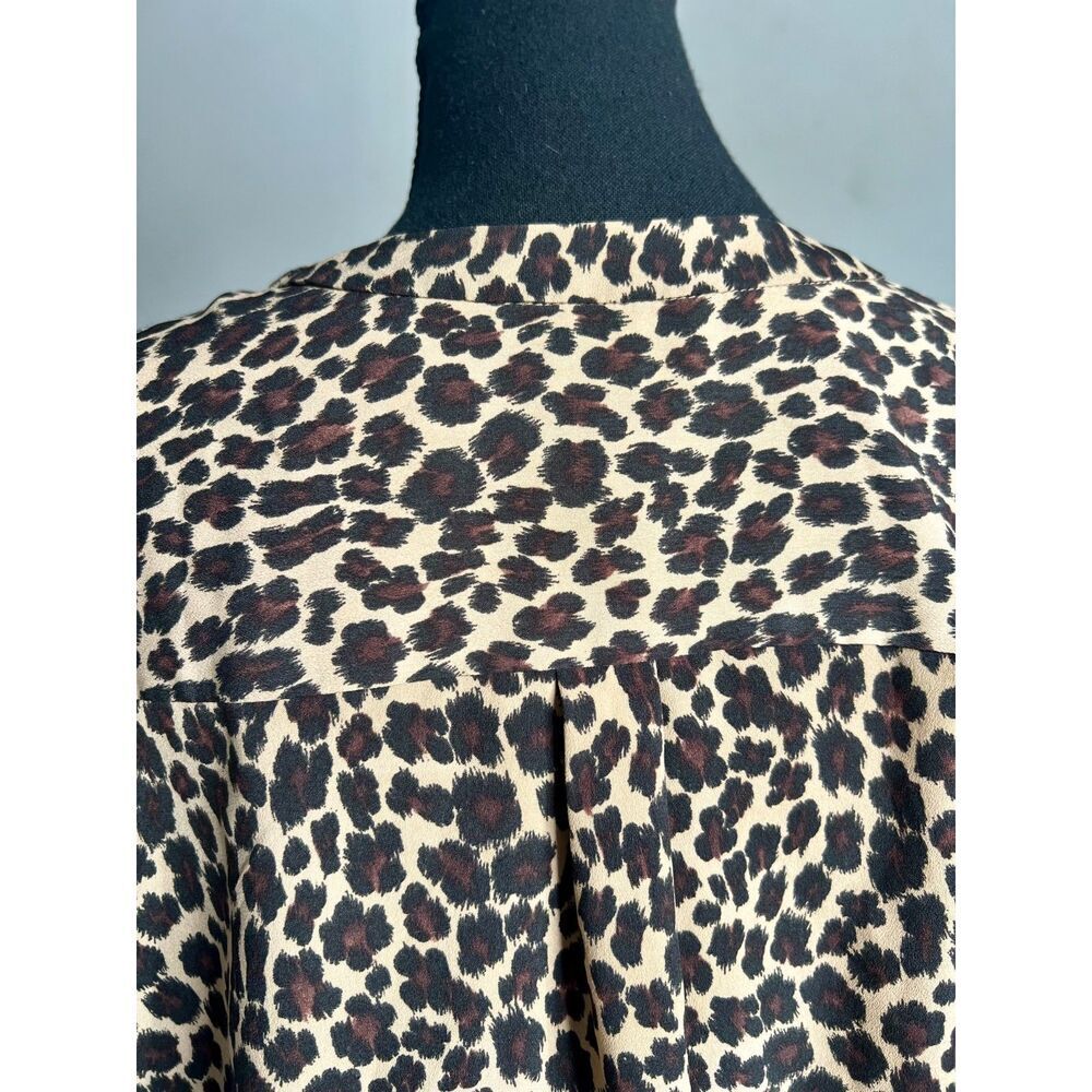 Talbots Popover Leopard/ Animal Print Blouse in S - Picture 4 of 7